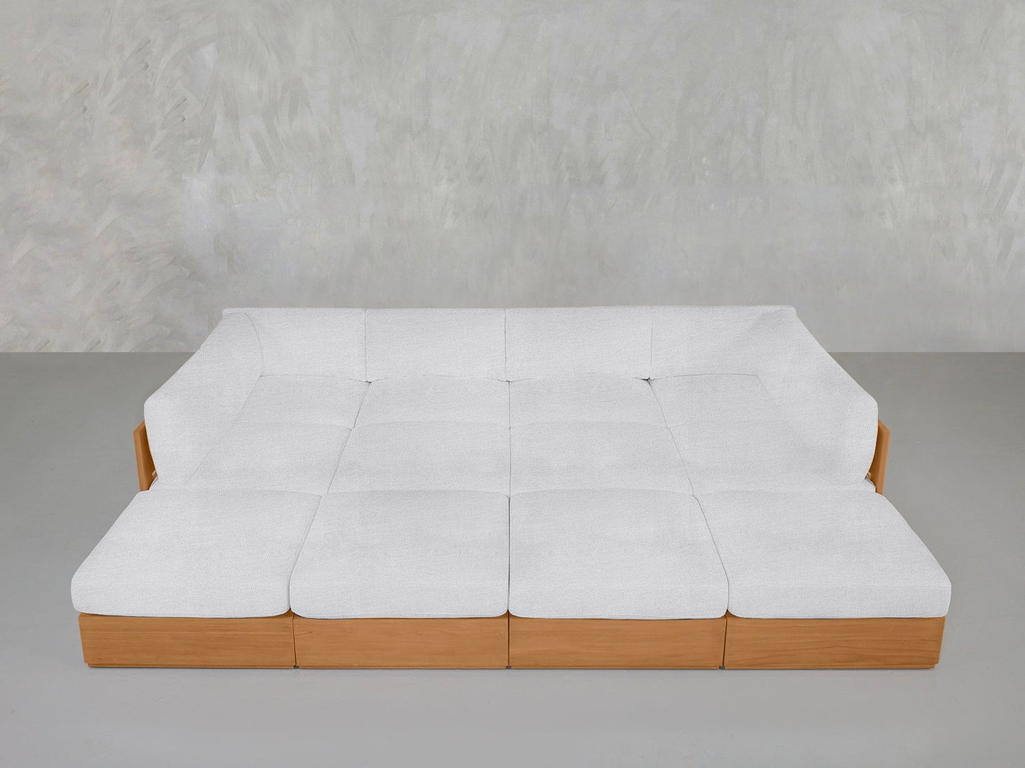 12 - Seat Deep Modular Daybed Teak Outdoor - AZ Discount Furniture & Mattress