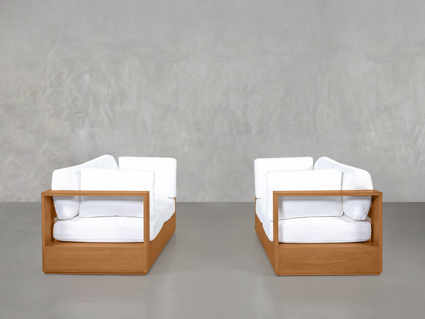 2 - 2 Sofa Set Teak Outdoor - AZ Discount Furniture & Mattress