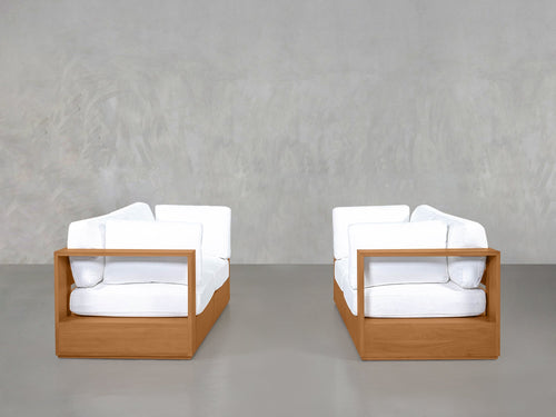 2 - 2 Sofa Set Teak Outdoor - AZ Discount Furniture & Mattress