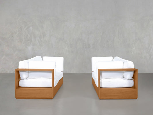 2 - 2 Sofa Set Teak Outdoor - AZ Discount Furniture & Mattress