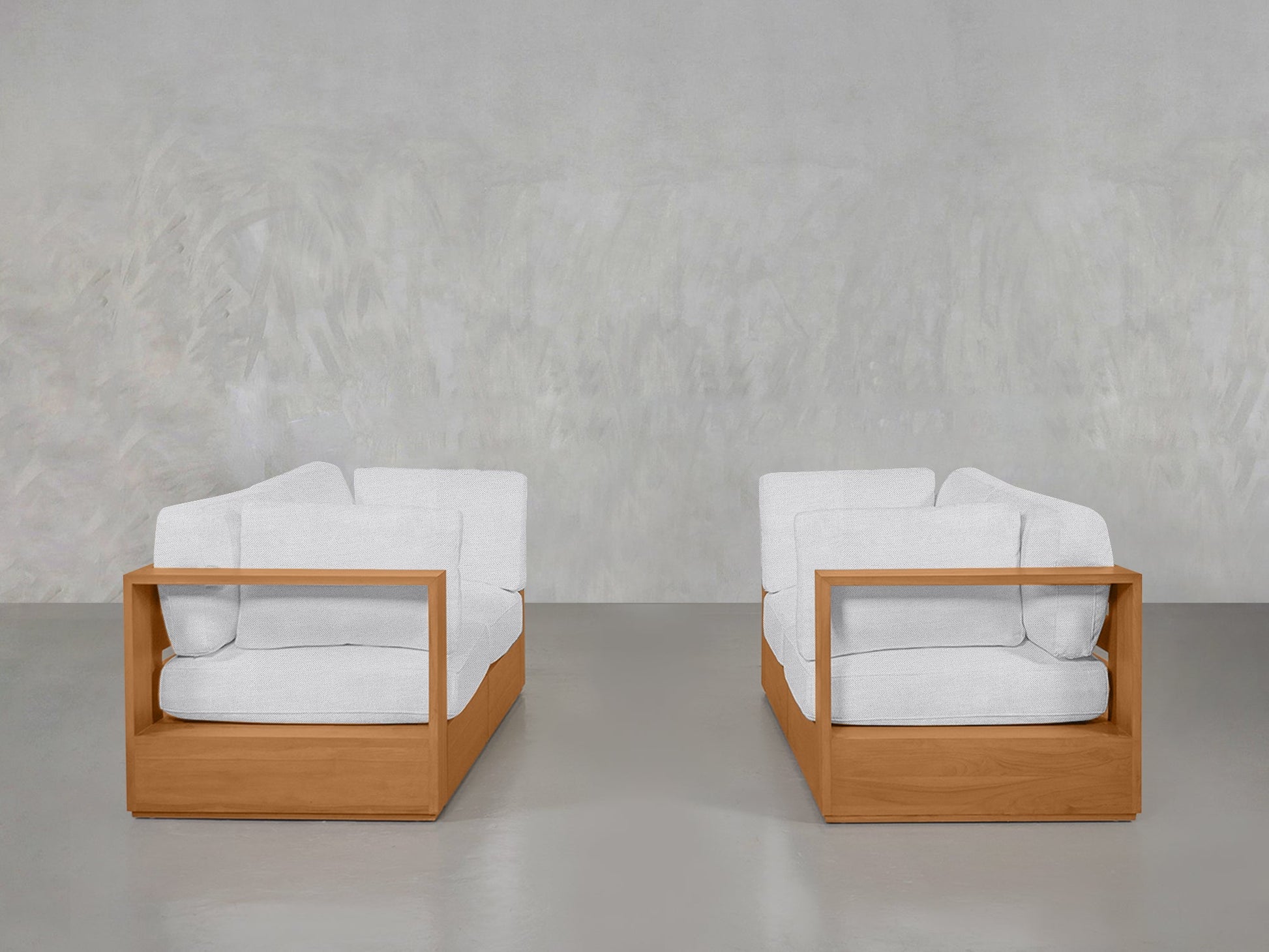 2 - 2 Sofa Set Teak Outdoor - AZ Discount Furniture & Mattress