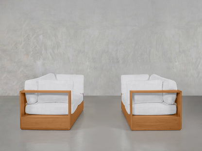2 - 2 Sofa Set Teak Outdoor - AZ Discount Furniture & Mattress