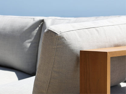 3-Seat Modular Sofa Teak Outdoor