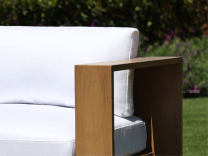3-Seat Modular Sofa Teak Outdoor