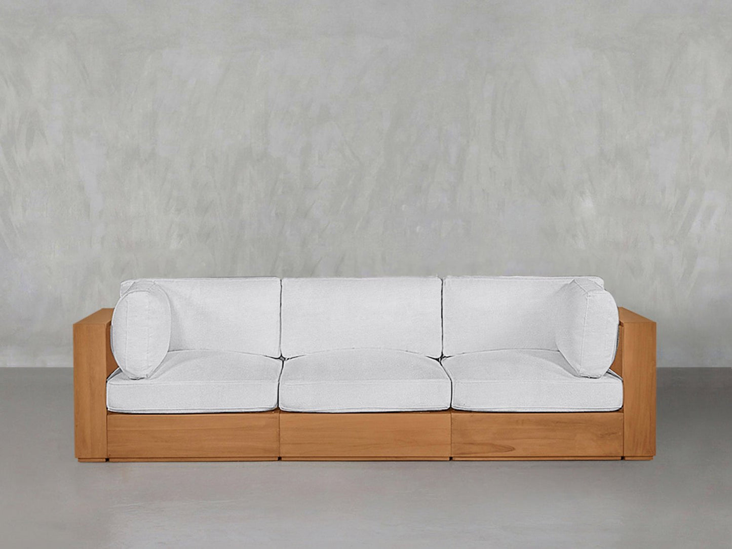 3-Seat Modular Sofa Teak Outdoor - AZ Discount Furniture & Mattress