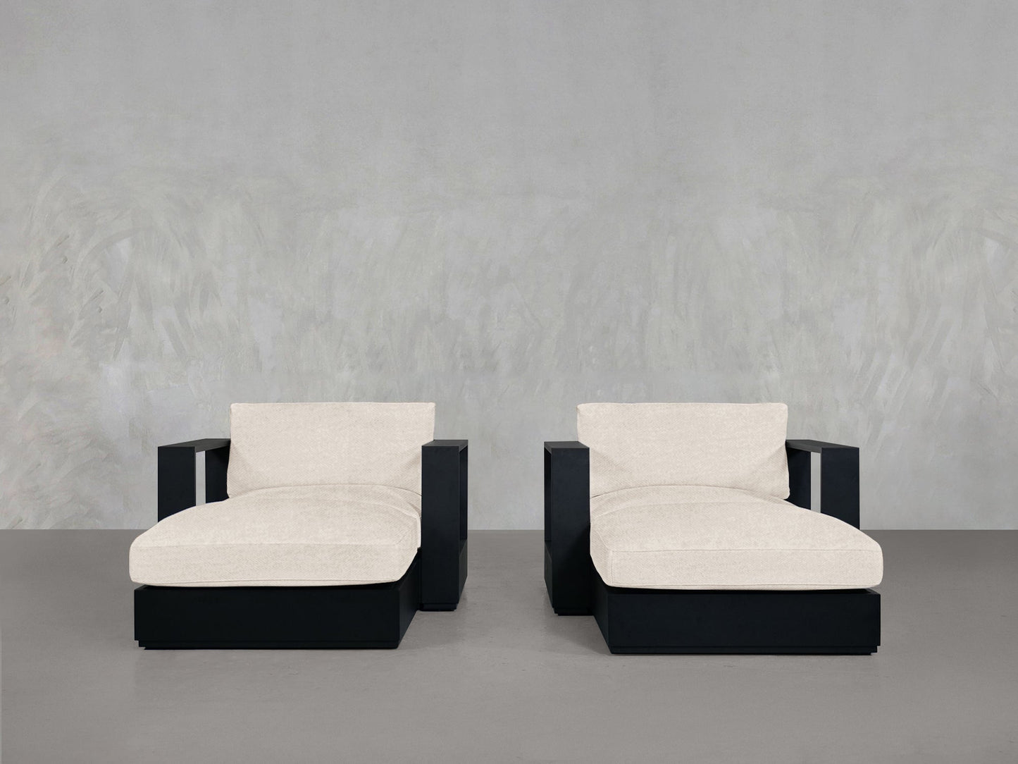 Double Armchairs with Ottoman Aluminum Outdoor - AZ Discount Furniture & Mattress