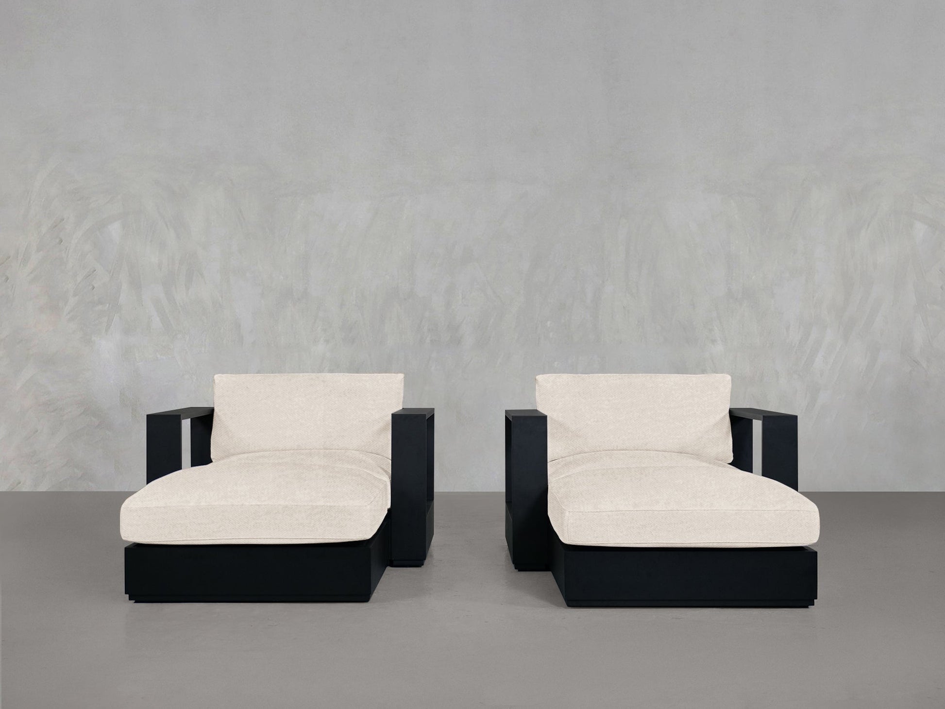 Double Armchairs with Ottoman Aluminum Outdoor - AZ Discount Furniture & Mattress