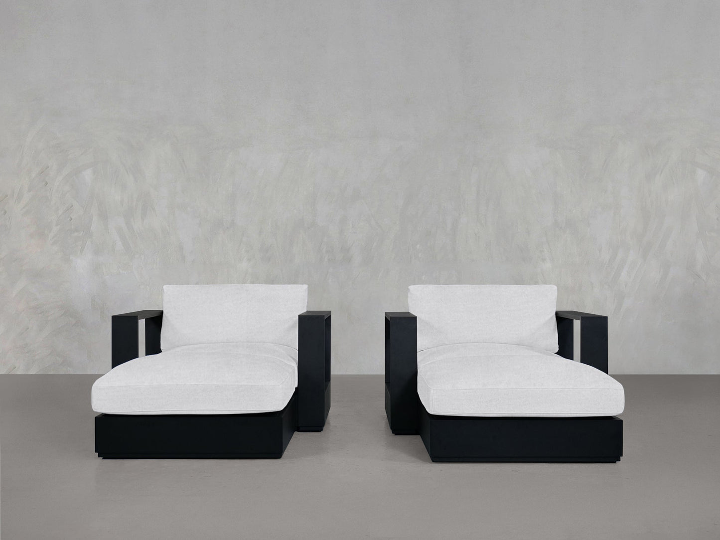 Double Armchairs with Ottoman Aluminum Outdoor - AZ Discount Furniture & Mattress